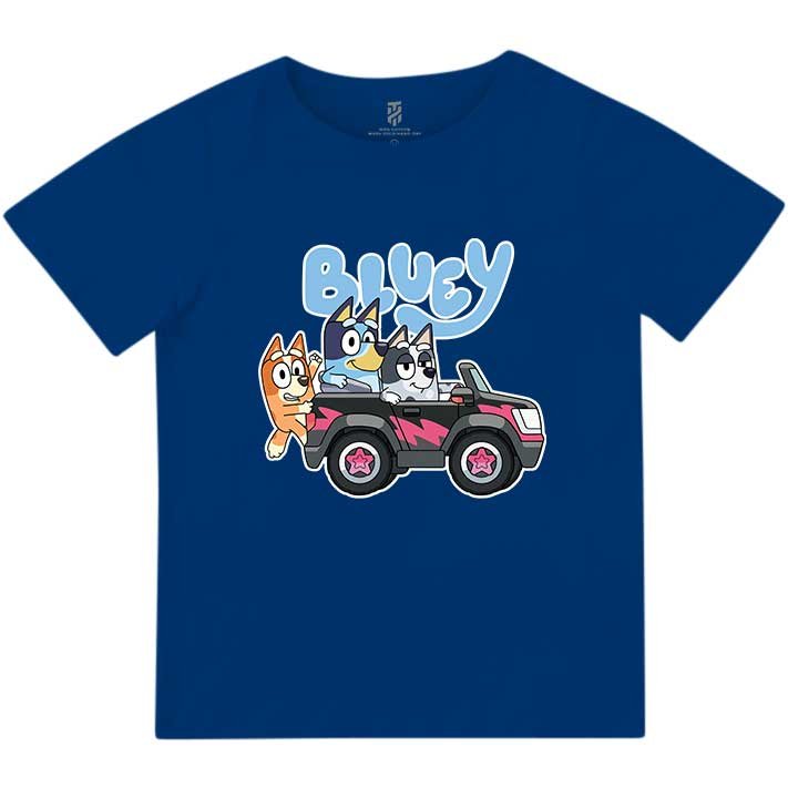 Bluey in Car – Kids T-shirt