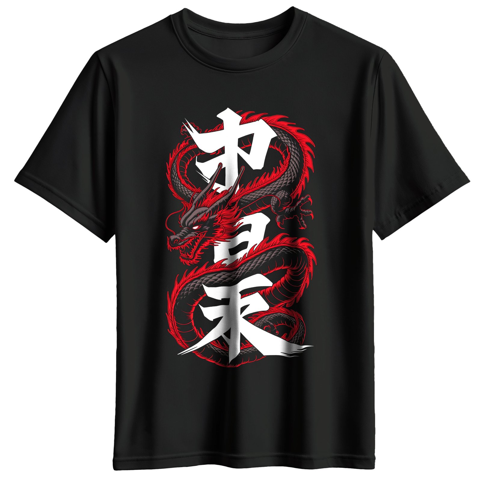 Crimson Dragon – Unisex Round Neck T-shirt
